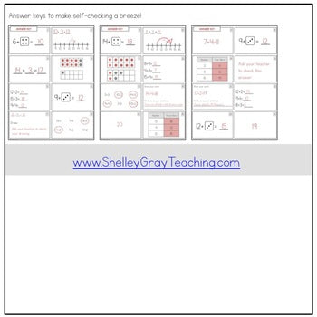 Image of Addition Strategy Task Cards: Counting On (Sums to 20) FIRST GRADE