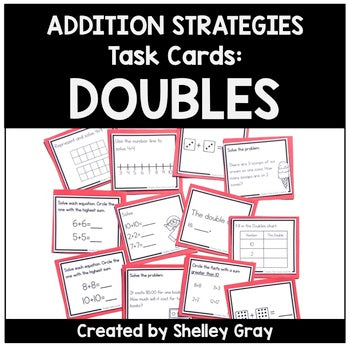 Main image for Addition Strategy Task Cards: The Doubles (Sums to 24)