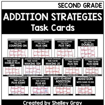 Main image for Addition Strategies Task Cards: Second Grade Bundle (Sums to 100)