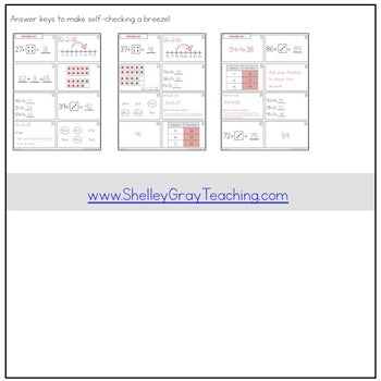 Image of Addition Strategy Task Cards: Counting On (Sums to 100) SECOND GRADE