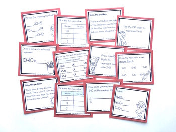 Image of Addition Strategy Task Cards: Plus Ten Facts (Sums to 20)