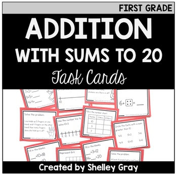 Main image for Addition With Sums to 20 Task Cards: FIRST GRADE