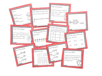 Image of Addition With Sums to 20 Task Cards: FIRST GRADE