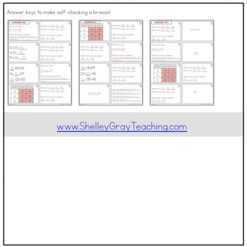 Image of Addition Strategy Task Cards: Left-to-Right Addition (Sums to 100) SECOND GRADE