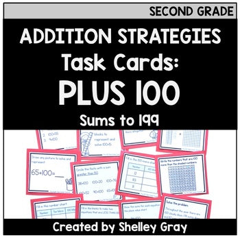 Main image for Addition Strategies Task Cards: Plus 100 (SECOND GRADE)