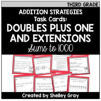 Main image for Addition Strategy Task Cards: Doubles Plus One and Extensions (Third Grade)