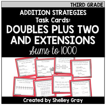 Main image for Addition Strategy Task Cards: Doubles Plus Two and Extensions (Third Grade)
