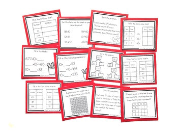 Image of Addition Strategy Task Cards: Plus Ten - Sums to 1000 (Third Grade)