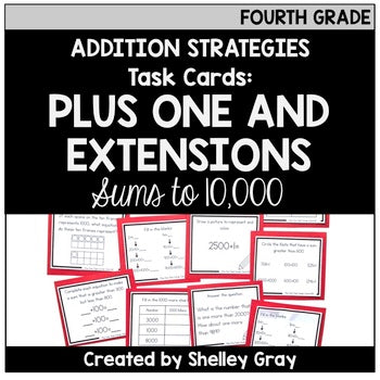 Main image for Addition Strategy Task Cards: Plus One and Extensions (Fourth Grade)