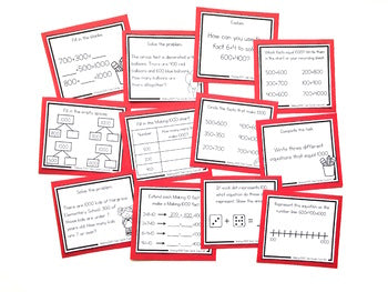 Image of Addition Strategy Task Cards: Making 1000