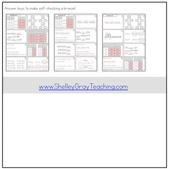 Image of Addition Strategy Task Cards: Plus 100 and Multiples of 100 (Fourth)