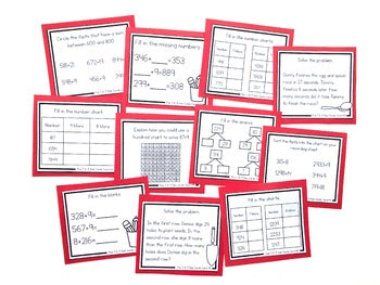 Image of Addition Strategy Task Cards: Plus 7, 8, and 9 (Fourth Grade)