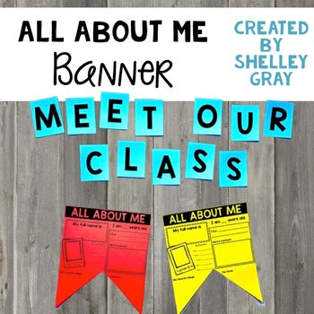 Image of All About Me Back to School Bulletin Board Display