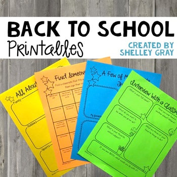 Main image for Back To School Printables - Activities for the First Week Back