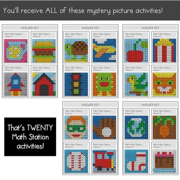 Image of Place Value Mystery Pictures for Tens and Ones