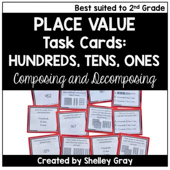 Main image for Place Value Task Cards - Hundreds Tens Ones - Composing and Decomposing