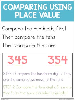 Image of Compare and Order Place Value Task Cards - Numbers to 1,000 