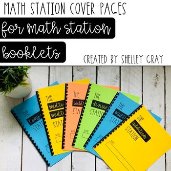 Main image for Math Station Cover Pages (to use with Shelley Gray's self-paced Math Stations)