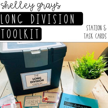 Main image for Long Division Station and Task Cards