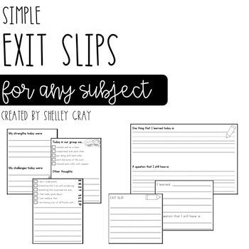 Main image for Exit Tickets for Any Subject