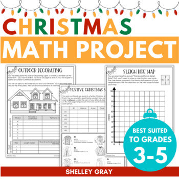 Main image for Christmas Math Project, Real Life Christmas Math Tasks for December