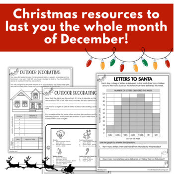 Image of Christmas Activities Bundle: Christmas Math Projects and Escape Room