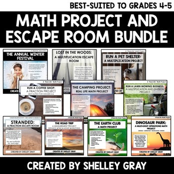 Main image for Real Life Math Projects and Escape Rooms (4-5): Bundle of Ten