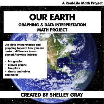 Main image for Earth Day Math Project for Graphing and Data Interpretation 