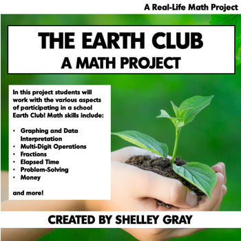 Main image for Earth Day Math Project - Includes Graphing, Money, Problem-Solving, Time