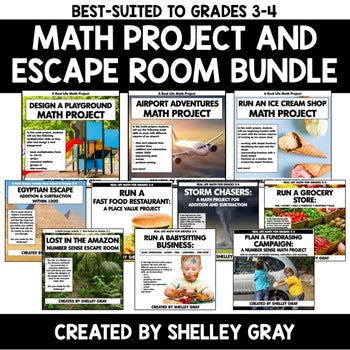 Main image for Real Life Math Projects for 3rd and 4th Grade - Bundle of Ten