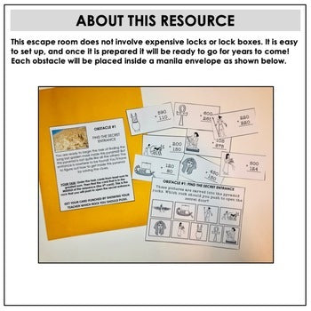 Image of Addition and Subtraction Escape Room for Numbers to 1,000  - Teamwork Activity
