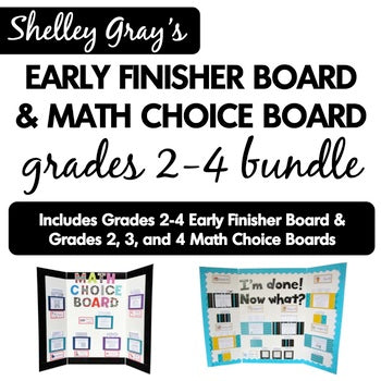Main image for Early Finisher Board & Math Choice Board - Grades 2-4 BUNDLE