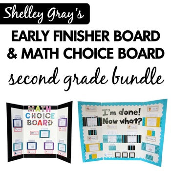 Main image for Early Finisher Board and Math Choice Board - 2nd Grade Bundle