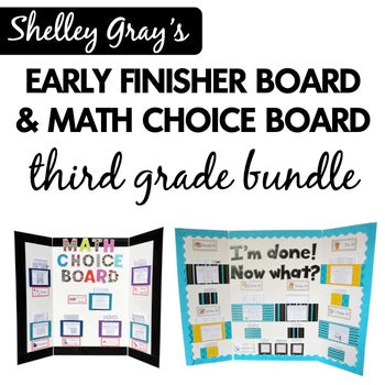 Main image for Early Finisher Board and Math Choice Board - 3rd Grade Bundle
