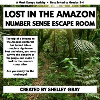 Main image for Number Sense Escape Room - Teamwork Activity - Lost in the Amazon