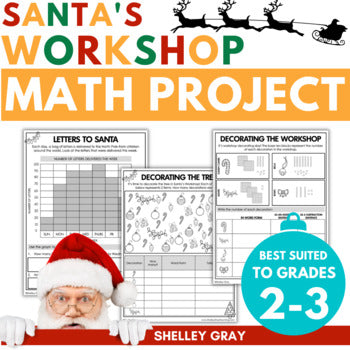 Main image for Christmas Math Project for 2nd and 3rd -  Santa's Workshop