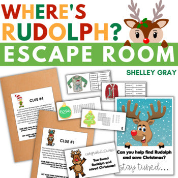 Main image for Christmas Escape Room Activity for December - Where's Rudolph?