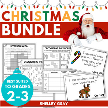 Main image for Christmas Math Activities Bundle for 2nd and 3rd - Project Escape Gallery Walk