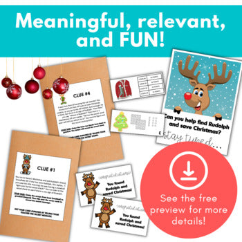 Image of Christmas Math Activities Bundle for 2nd and 3rd - Project Escape Gallery Walk