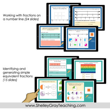 Image of Digital Fraction Activities for 3rd and 4th Grade - Working with Fractions