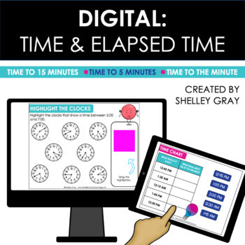 Main image for Time and Elapsed Time Digital Activities - Time to the Minute
