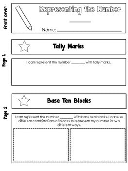Image of Representing Numbers Foldable Booklet
