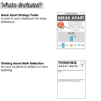 Image of Break Apart (Decomposing) for Addition - Mental Math Addition Strategy Unit
