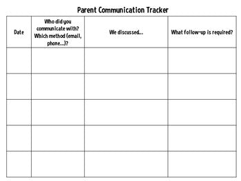 Image of Parent Communication Tracker