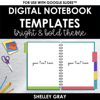 Main image for DIGITAL Notebook Templates: Bright and Bold Theme | Personal/Classroom Use