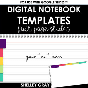 Main image for DIGITAL Notebook Templates: Full Page | Personal/Classroom Use