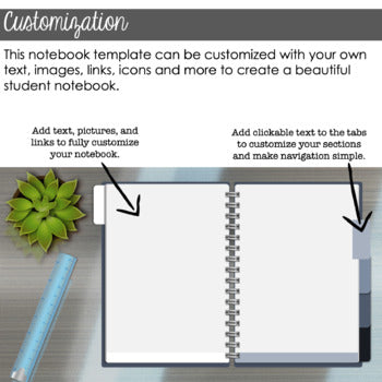 Image of DIGITAL Notebook Templates: Gears & Guitars Theme | Personal/Classroom Use