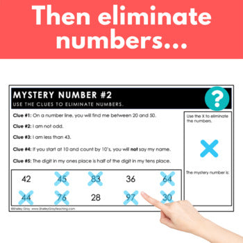 Image of Math Vocabulary 2-Digit Mystery Numbers - Problem-Solving, Morning Work
