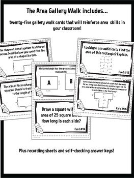 Image of Area, Perimeter and Time Around the Room Gallery Walk Bundle - Measurement