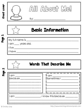 Image of All About Me Foldable Booklet